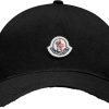 Femmes Moncler Casquettes | Casquette De Baseball Avec Logo Noir Taille Unique