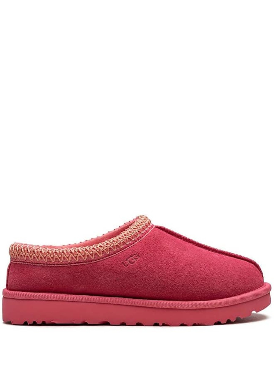 Femmes UGG Chaussons | Tasman Pink Glow Pantoufles En Daim - Femme - Caoutchouc/Peau De Mouton/Nylon/Suede - 10