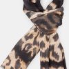 Femmes Alanui Echarpes | Foulard Oblong A Logo Imprime Leopard Oppose