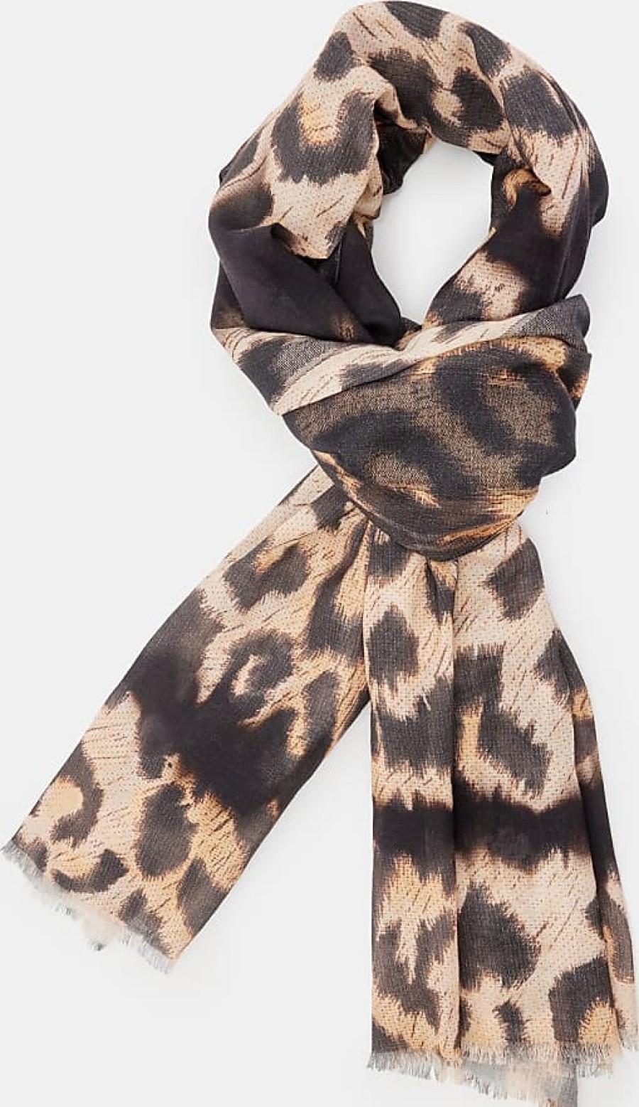 Femmes Alanui Echarpes | Foulard Oblong A Logo Imprime Leopard Oppose