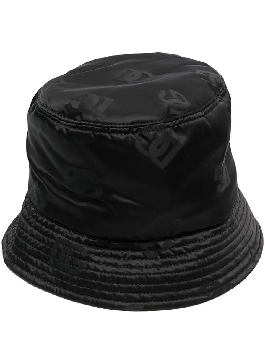 Hommes Erdem Chapeaux | Chapeau Bob All-Over Monogram - Homme - Polyamide/Polyamide - 58 - Noir