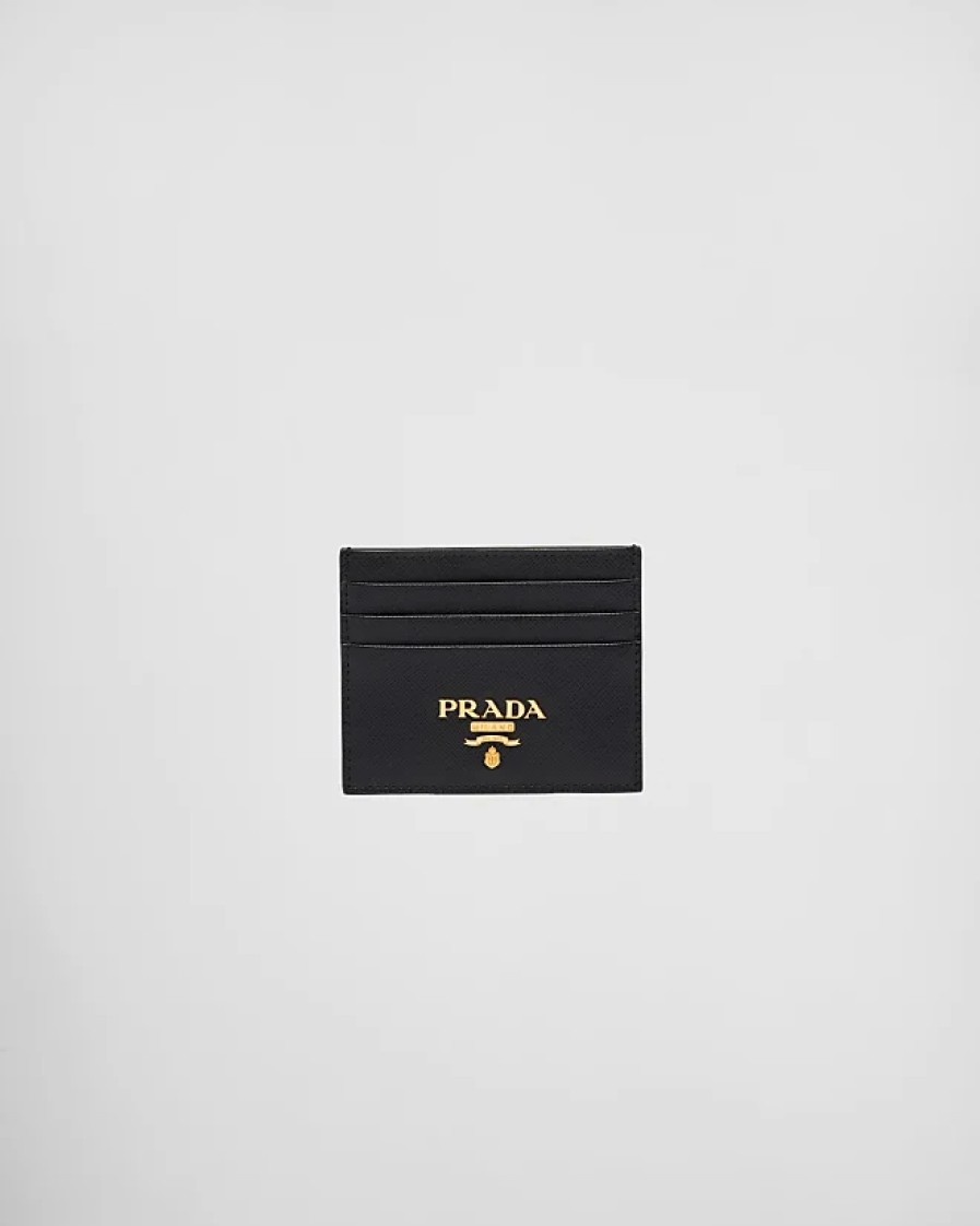 Femmes Saint-Laurent Portefeuilles | Porte-Cartes En Cuir Saffiano