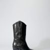 Femmes Liverpool Los Angeles Vestes | Dessus De Vache Pour Femme : Bottes En Cuir A Talons Pour L'Automne/Hiver, Taille Moyenne, De Couleur Noir/Noir