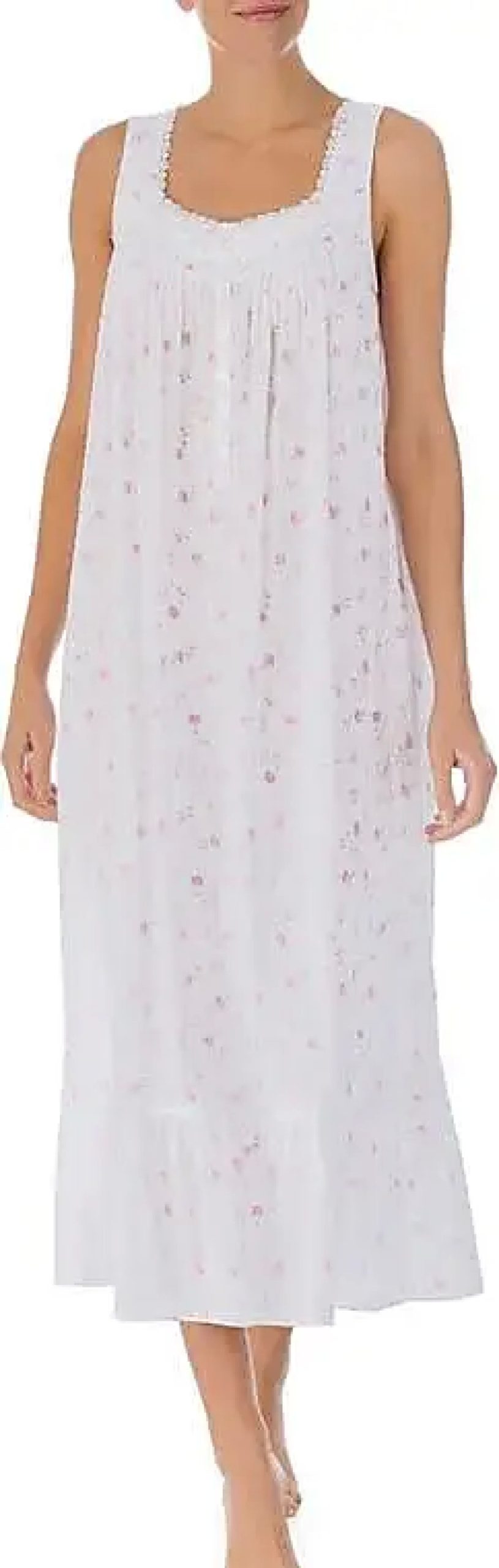 Femmes Projet Petits Mots Vetements De Detente | Chemise De Nuit En Coton Sans Manches Ballet En Blanc/Flor Chez Nordstrom, Taille Petite