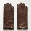 Femmes Beau Stockholm Gants | Gants En Cuir Embellis - Marron - 6.5,7,7.5,8,8.5