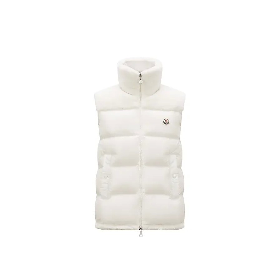 Femmes Moncler Gilets | Lempa Doudoune Blanc Taille 2