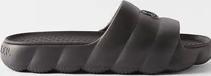 Femmes Clarks Des Sandales | Claquettes En Caoutchouc A Effet Matelasse Avec Patch Logo Lilo