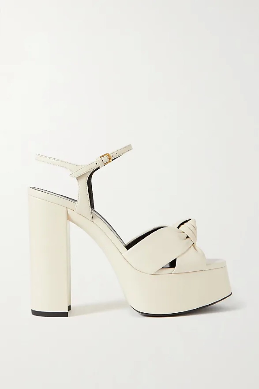 Femmes Giuseppe Zanotti Chaussures A Semelles Compensees | Sandales A Plateforme En Cuir Noue Bianca - Blanc Casse - It36,It36.5,It37,It37.5,It38,It38.5,It39,It39.5,It40,It40.5,It41,It42