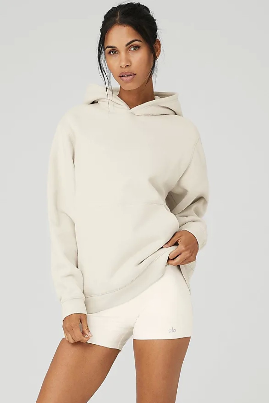 Femmes Reiss Chandails | Sweat A Capuche Epais Renown En Beige Os, Taille : Moyen | Alo Yogaae