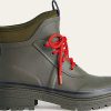 Femmes Bos. & Cie. Bottes | Bottines En Caoutchouc A Lacets Mary Olive Fonce Femme Boden