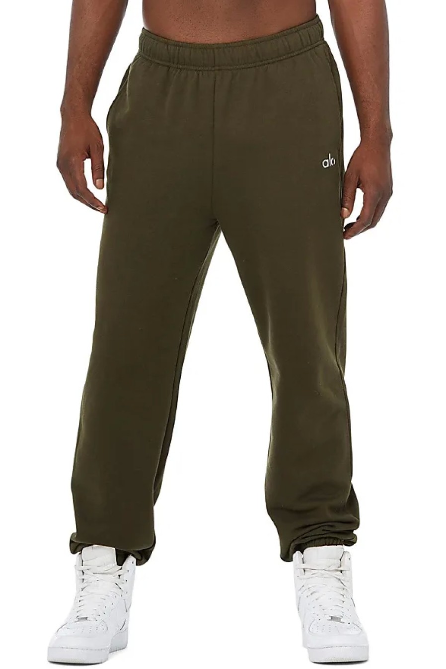 Hommes Chiffon et os Pantalon | Pantalon De Survetement Accolade Dans Vert Olive Fonce, Taille: 2Xl | Bonjour Yogaae