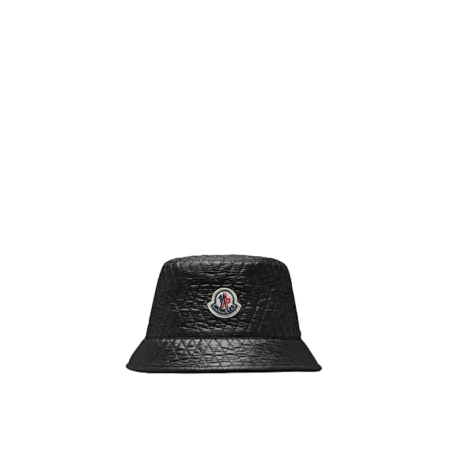 Femmes Moncler Chapeaux | Chapeau Bob Matelasse Noir Taille L