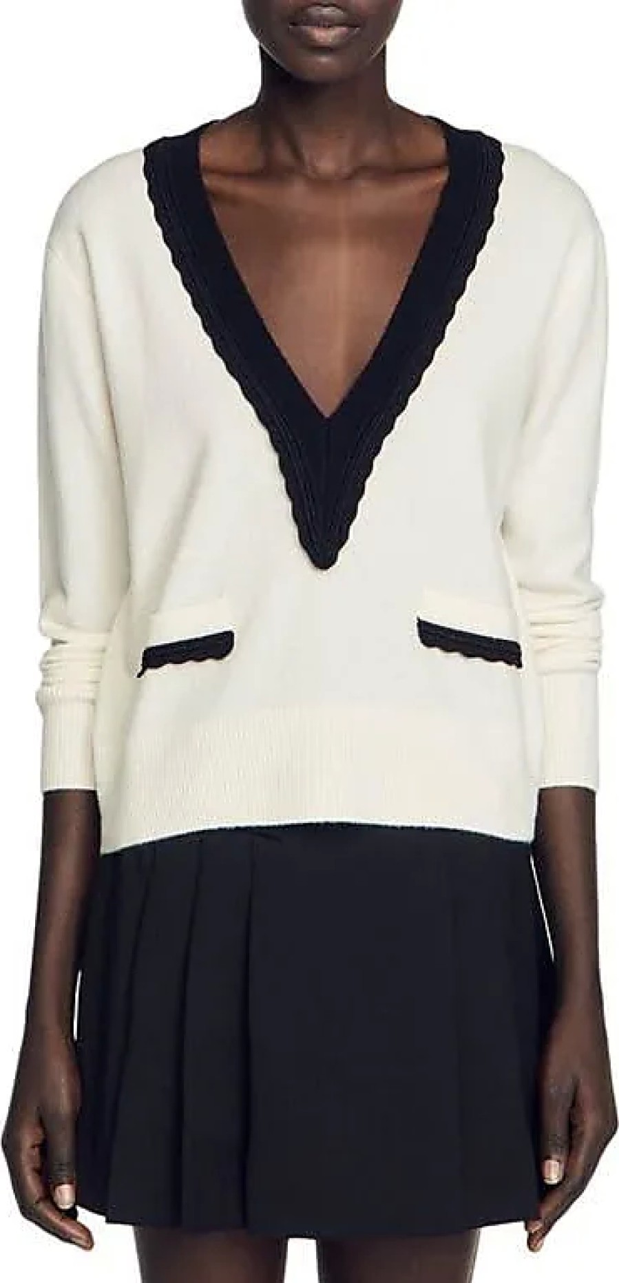 Femmes Raey Chandails | Pull En Laine Melangee Grazie En Ecru Chez Nordstrom, Taille 0