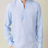 Hommes Paul Smith Chemises | Chemise En Lin Forte Bleu Ciel