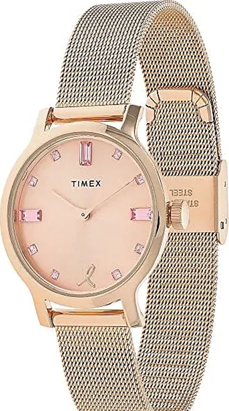 Femmes Ferragamo Montres | Montre Timex X Bcrf Transcend A 3 Aiguilles En Maille De 31 Mm (Or Rose) Montres