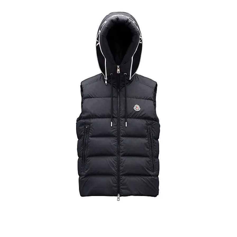 Hommes Moncler Gilets | Gilet En Duvet Cardamine Noir Taille 3