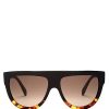 Hommes Blanc cassé Des Lunettes De Soleil | Lunettes De Soleil En Acetate A Monture En D - Femme - Noir Multi