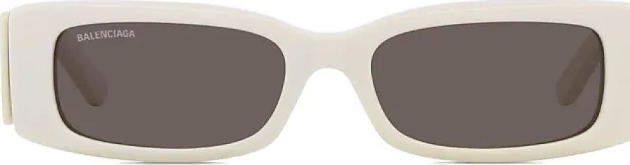 Femmes Fendi Des Lunettes De Soleil | Lunettes De Soleil Teintees A Monture Rectangulaire - Femme - Acetate - 56 - Blanc