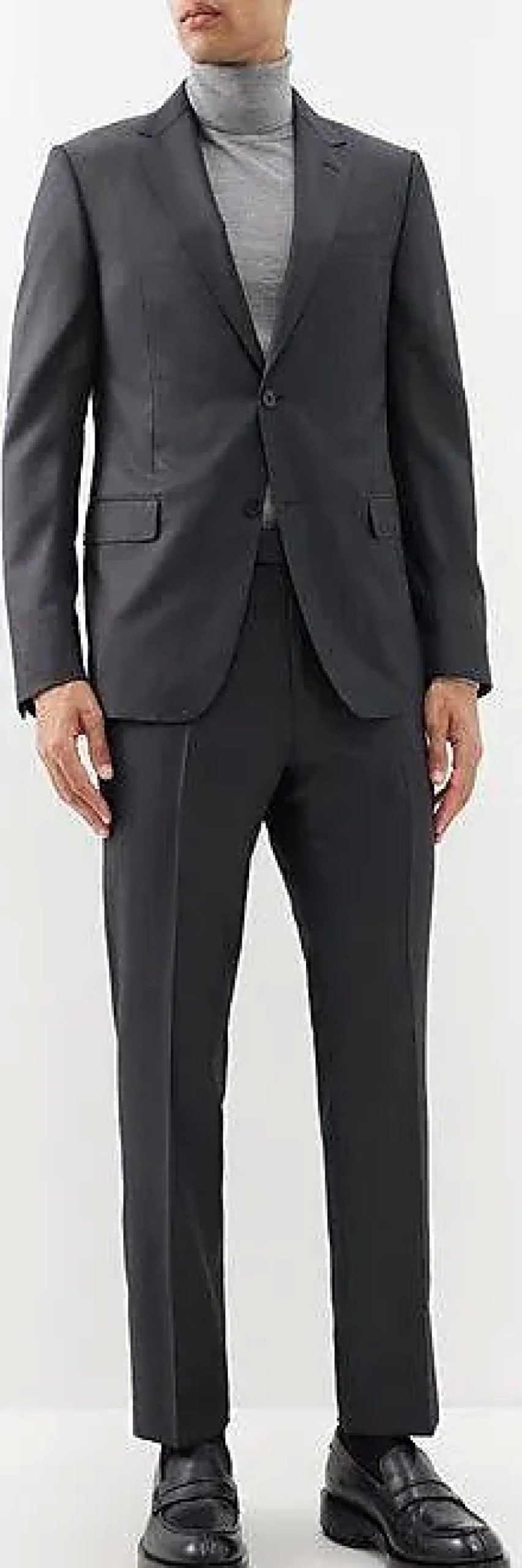 Hommes Paul Smith Costumes | Zegna - Costume En Serge De Laine Melangee - Homme - Gris Fonce