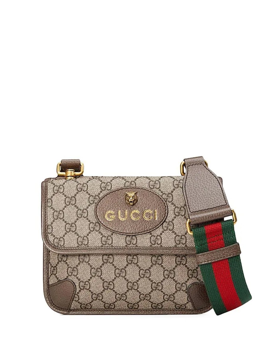 Hommes Gucci Sacs | Petit Sac Messager Neo Vintage - Hommes - Coton/Toile/Cuir/Laiton/Nylon - Taille Unique - Neutres