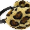 Femmes Monique Cache-Oreilles | Marron Noir Cheetah Imprime Leopard Fausse Fourrure Fourrure Cache-Oreilles Chauffe-Pliables Classique Old School Style