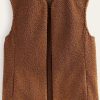 Hommes Moncler Gilets | Gilet Teddy Raw Umber Femme Boden