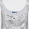 Femmes Balenciaga T-Shirts | Haut En Jersey Brode