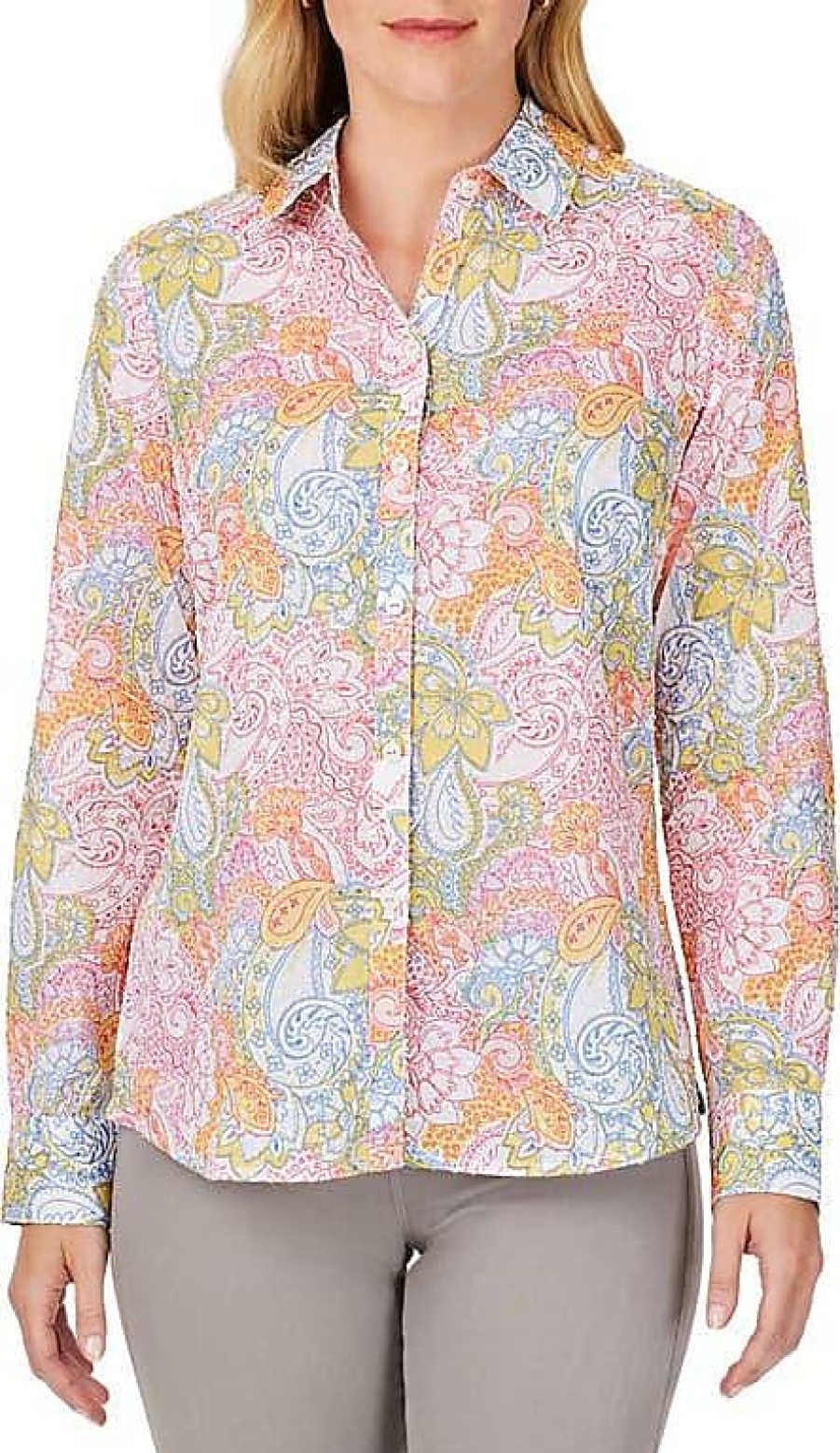 Femmes N°21 Chemises | Chemise Boutonnee En Coton Fleuri Ava Batik En Rose Francaise Chez Nordstrom, Taille 10