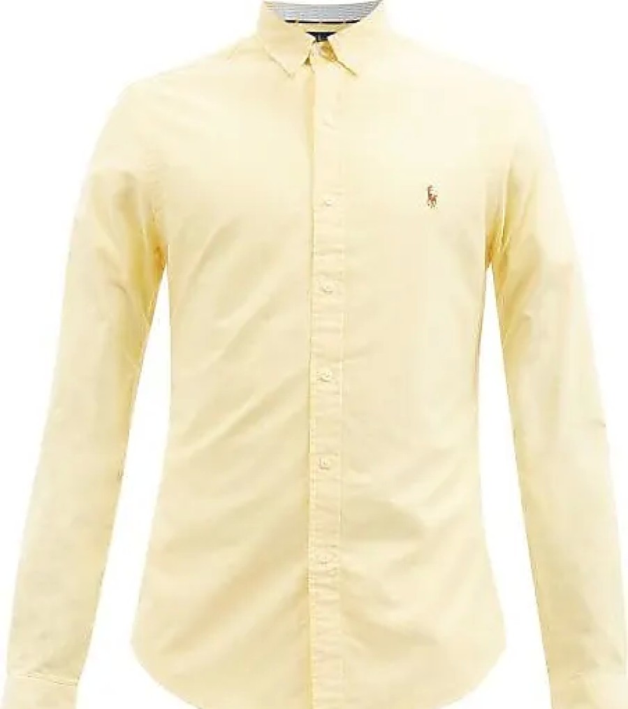 Hommes polo Ralph Lauren Chemises | Chemise Oxford En Coton A Logo Brode