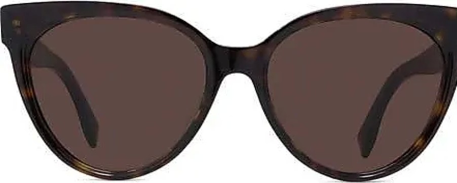 Femmes Ferragamo Des Lunettes De Soleil | Les Lunettes De Soleil Oeil De Chat Fendi Lettering 56 Mm En Havane Fonce / Marron Chez Nordstrom