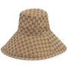 Hommes Échelle Chapeaux | Chapeau A Large Bord Gg - Homme - Toile - M - Neutres