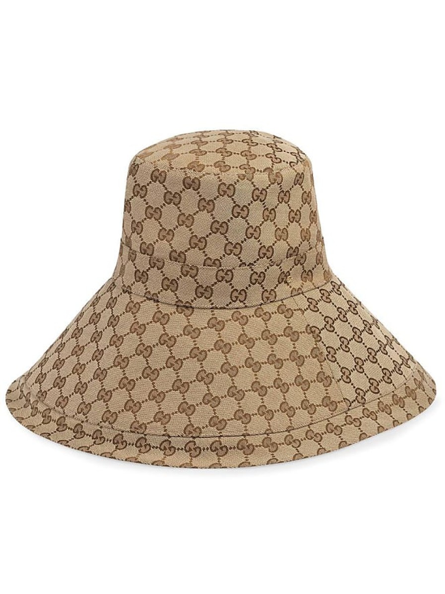 Hommes Échelle Chapeaux | Chapeau A Large Bord Gg - Homme - Toile - M - Neutres