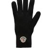 Hommes Tous les saints Gants | Gants En Laine Noir Taille L