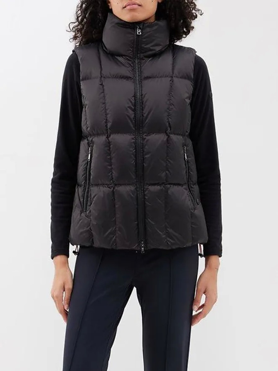 Femmes Moncler Gilets | Gilet De Ski Matelasse En Duvet Nina