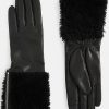 Femmes Beau Stockholm Gants | Gants Sasha En Cuir Avec Bordure En Faux Mouton