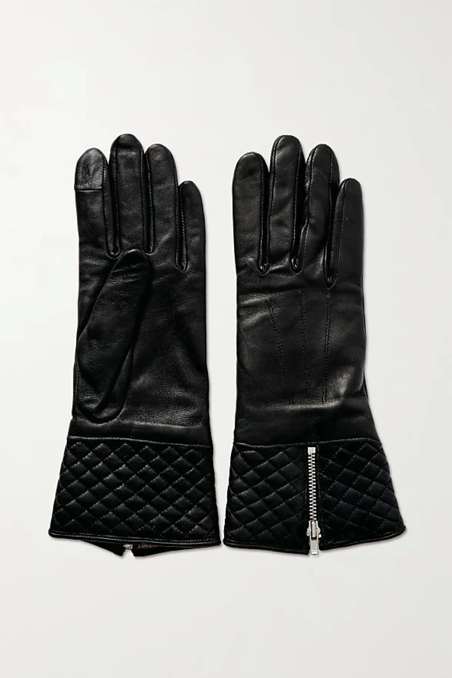 Femmes Beau Stockholm Gants | Gants En Cuir Matelasses Tess - Noir - 6.5,7,7.5,8,8.5