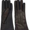 Femmes Manokhi Gants | Gants Pour Ecran Tactile Maisie Leather - Femmes - Cuir De Veau - 6,5 - Noir