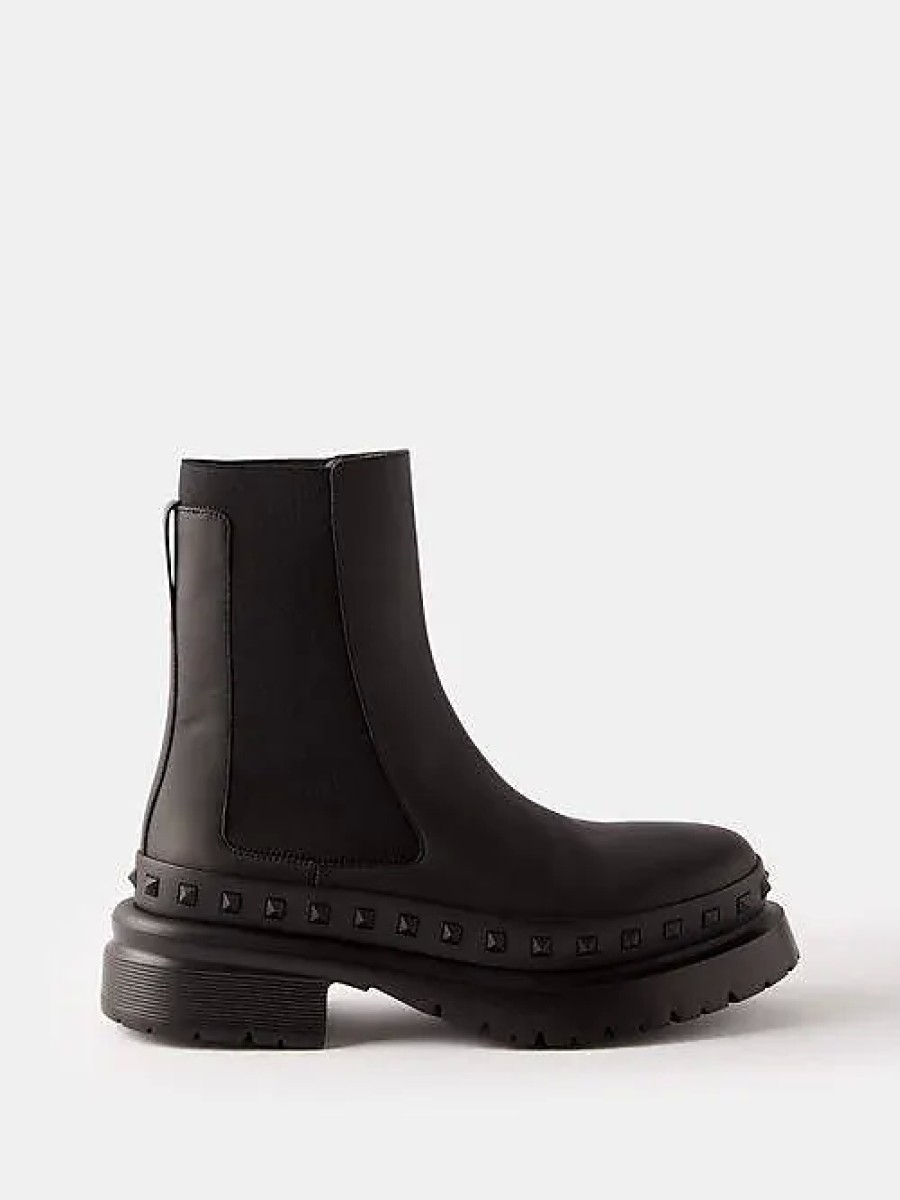 Femmes Paul Smith Bottes | Bottes En Cuir Beatle Rockstud - Hommes - Noir