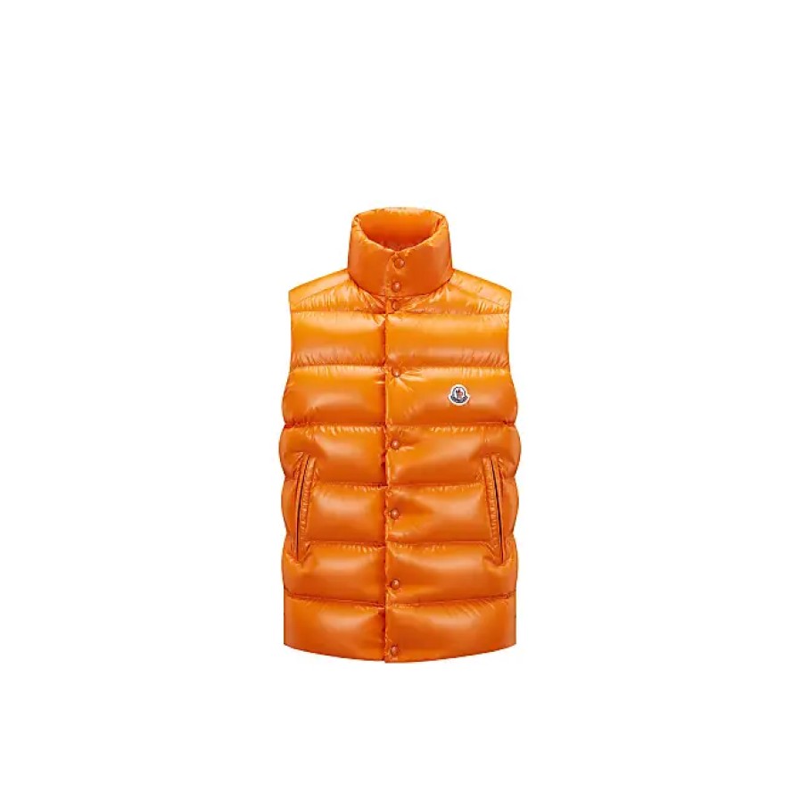 Hommes Moncler Gilets | Tibb Doudoune Orange Taille 5