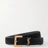 Hommes Ferragamo Ceintures | Ceinture En Daim Monogramme - Noir - 65,70,75,80,85,90,95,100,105