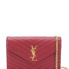 Femmes Sonia Rykiel Sacs | Pochette Enveloppe Monogram - Femme - Cuir - Taille Unique - Rouge